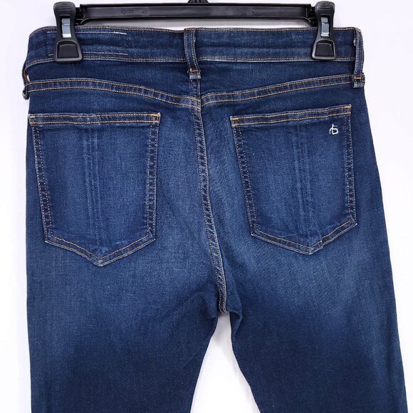 Rag & Bone Jeans Women’ S 27 Cate Mid Rise Ankle Skinny Dark Wash Blue Denim - Picture 5 of 14